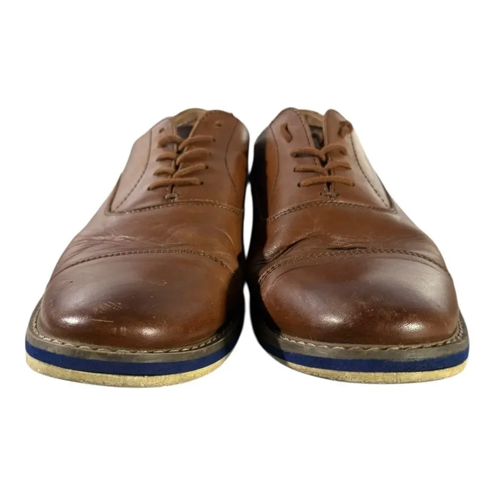 Aiden & Mason Men’s Albert Brown Leather Oxford Dress Shoes Size 10 M